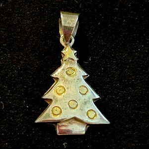 Sterling silver Christmas tree pendant